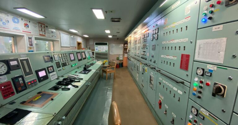 Water treatment plant control panel showing a PLC interface and industrial equipment, illustrating the data problem behind the password issue